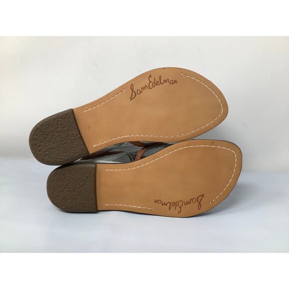 Sam Edelman Womens 6 Tan Ginger Beaded Gladiator Sandals Strappy Leather OS22-15 - Picture 6 of 7